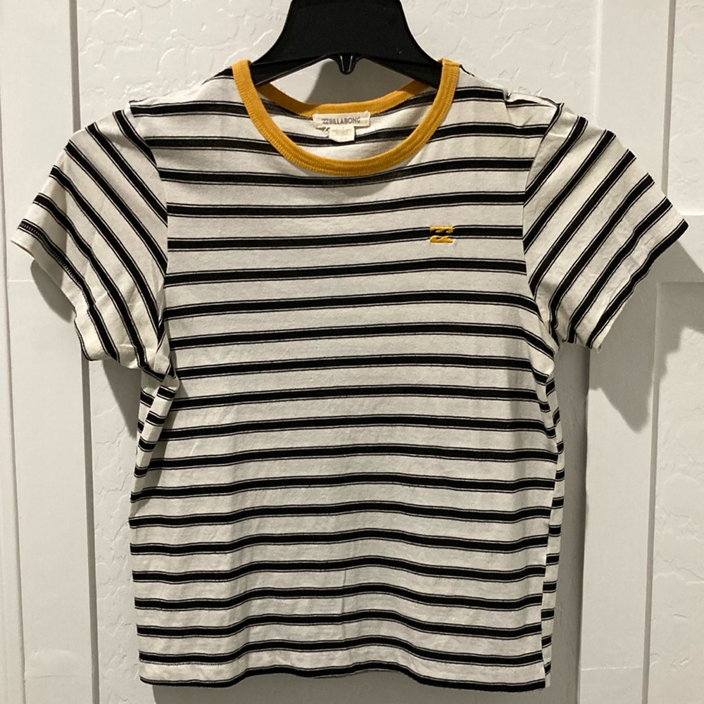 Billabong striped fitted short sleeve shirt